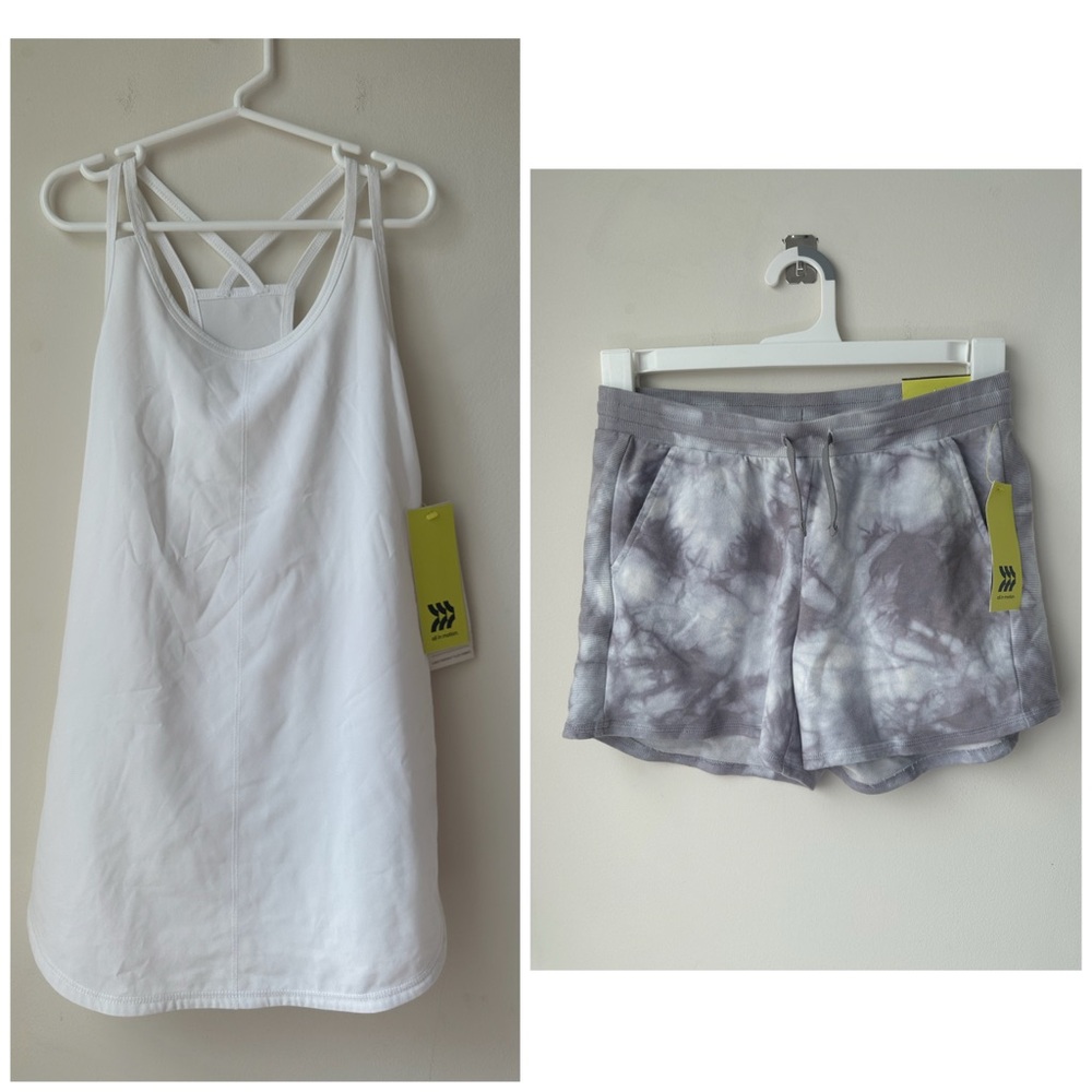 Girls Bundle All in Motion short and tank L NWT